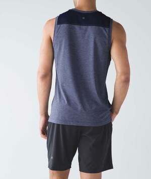 Lululemon Train and Gain Sleeveless - Heathered Hero Blue -